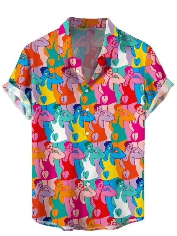 Street Style Men's Printed Short Sleeve Shirt Fashion Urban Polyester Casual Shirt Youth Polyester Fiber Four Seasons Wear
Street Style Men's Printed Short Sleeve Shirt Fashion Urban Polyester Casual Shirt Youth Polyester Fiber Four Seasons Wear