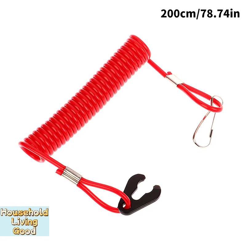 【2.0m Boat Motor Kill Stop Switch & Safety Tether Lanyard For Outboard Engine Motor Parts Emergency Flameout Rope】
【2.0m Boat Motor Kill Stop Switch & Safety Tether Lanyard For Outboard Engine Motor Parts Emergency Flameout Rope】
