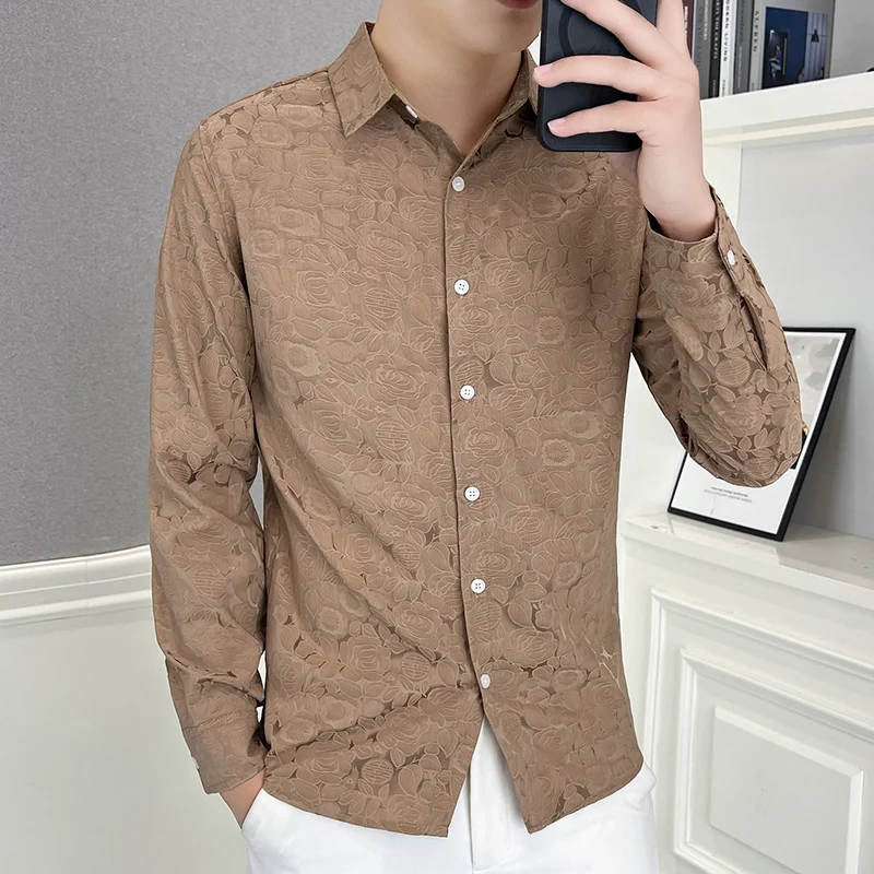 2024 Autumn Long Sleeved Shirts for Men High Quality Trendy Jacquard Casual Versatile Shirt Social Party Men's Clothing M-4XL
2024 Autumn Long Sleeved Shirts for Men High Quality Trendy Jacquard Casual Versatile Shirt Social Party Men's Clothing M-4XL