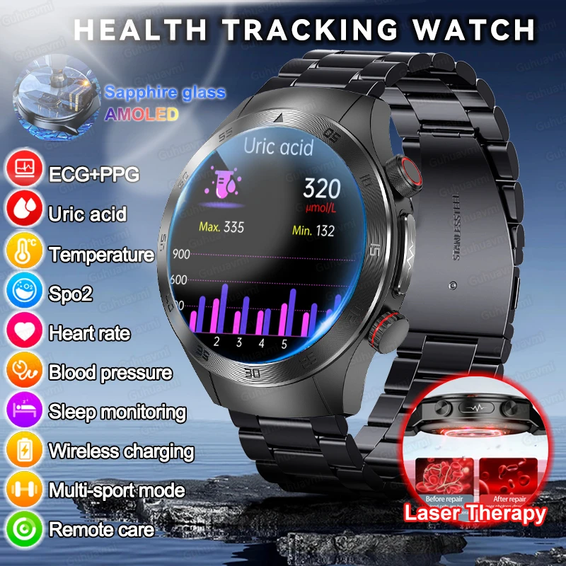New Upgraded Health Monitoring Smart Watch Uric Acid Blood Pressure ECG+PPG Smart Watch AMOLED Waterproof Call Watches For Man
New Upgraded Health Monitoring Smart Watch Uric Acid Blood Pressure ECG+PPG Smart Watch AMOLED Waterproof Call Watches For Man