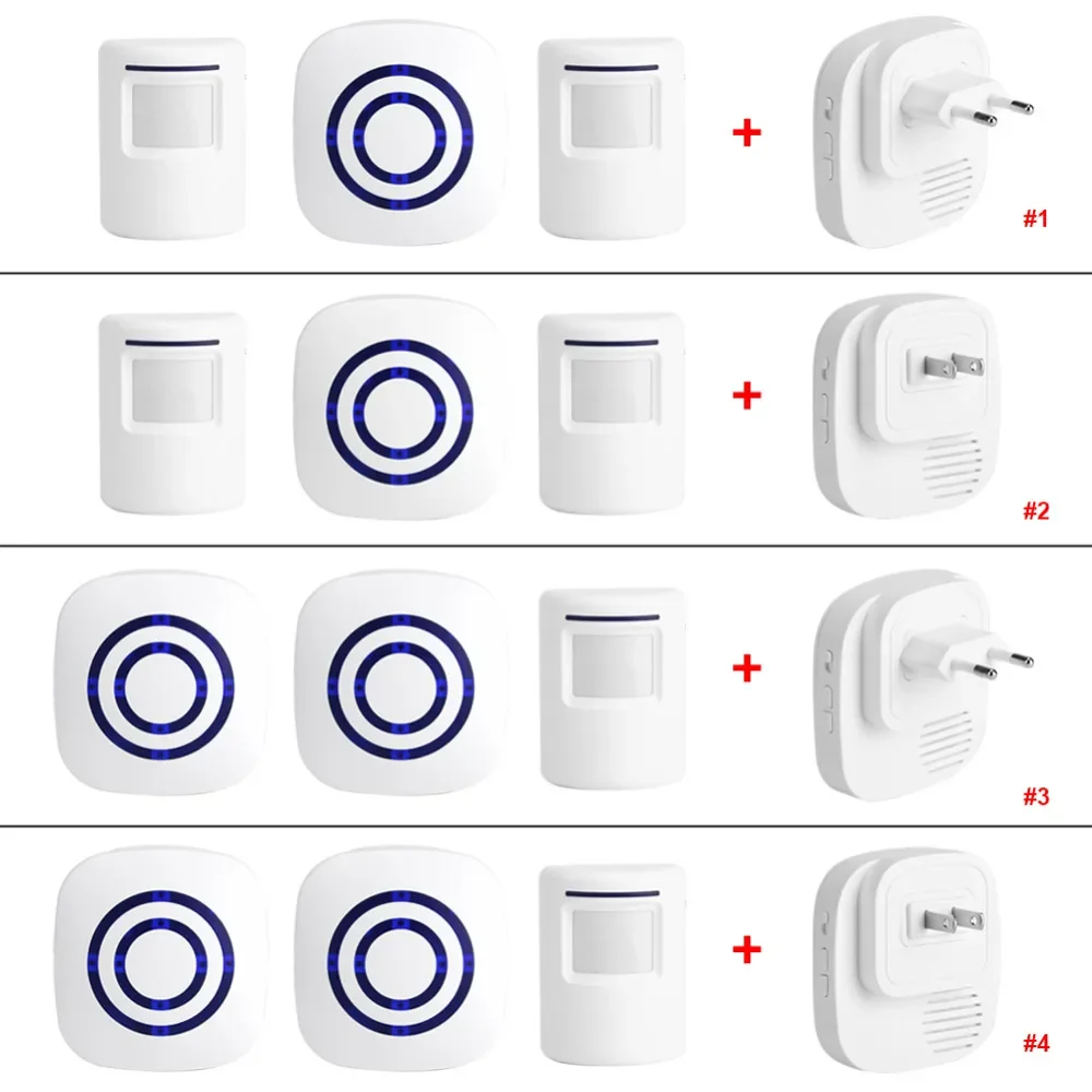 110V-240V Wireless Doorbell PIR Infrared Sensor Motion Detector Entry Door Bell Alarm w/ Receiver & Transmitter EU/US Plug Hot
110V-240V Wireless Doorbell PIR Infrared Sensor Motion Detector Entry Door Bell Alarm w/ Receiver & Transmitter EU/US Plug Hot