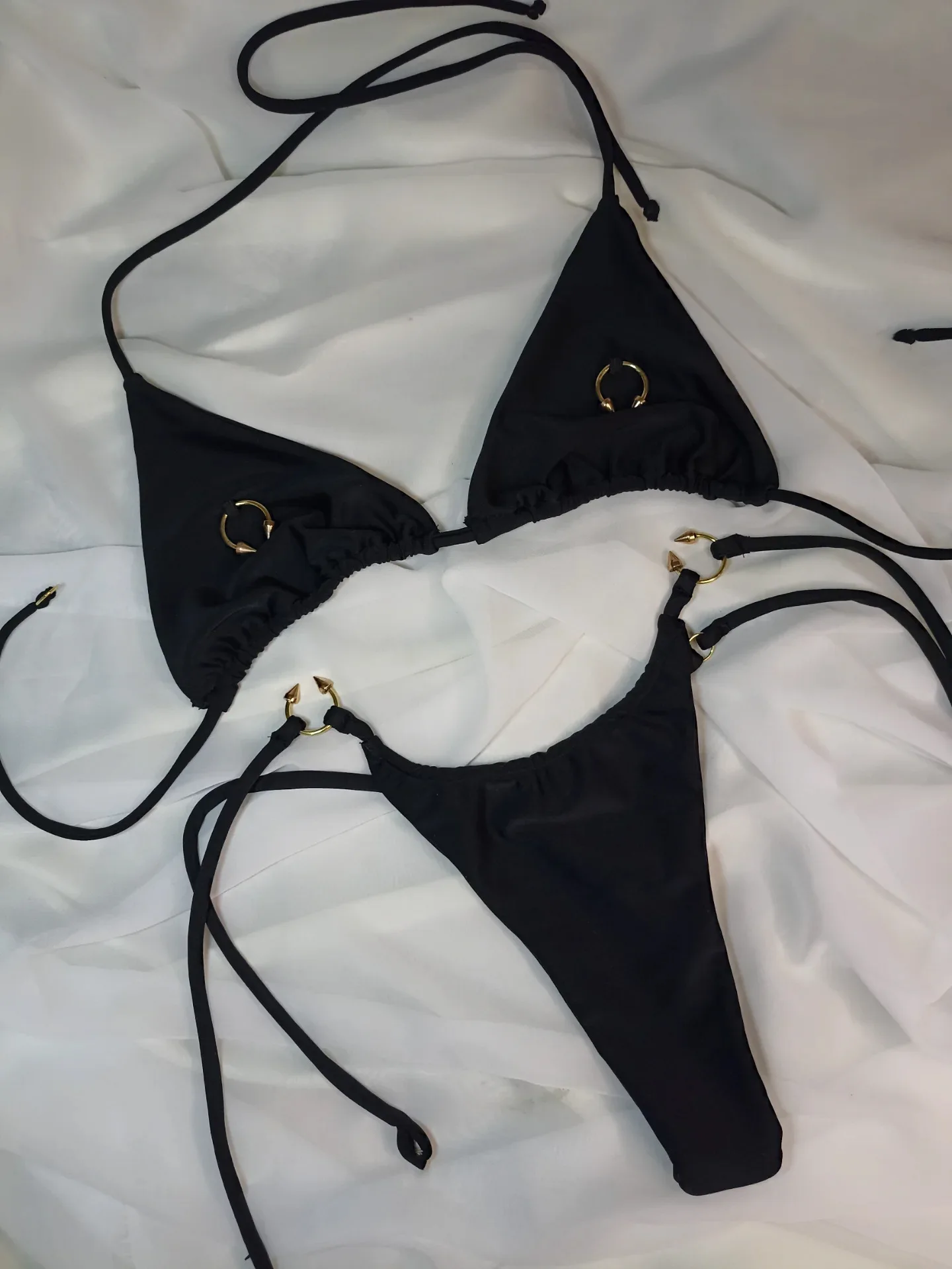 2025 New Sexy Halter Mini Bikini Set Black Bikinis Beaded Bandage Swimsuit Women Swimwear Female Summer Bathing Suit Biquini
2025 New Sexy Halter Mini Bikini Set Black Bikinis Beaded Bandage Swimsuit Women Swimwear Female Summer Bathing Suit Biquini