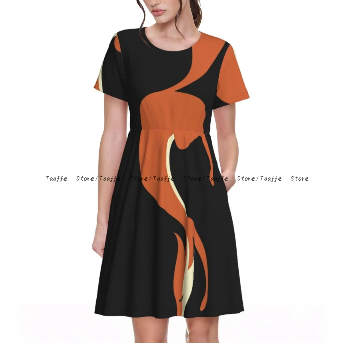 Elegant Women Dress Wild Fox Turn-down Collar Short Sleeve Body-Shaping Street Robe
Elegant Women Dress Wild Fox Turn-down Collar Short Sleeve Body-Shaping Street Robe