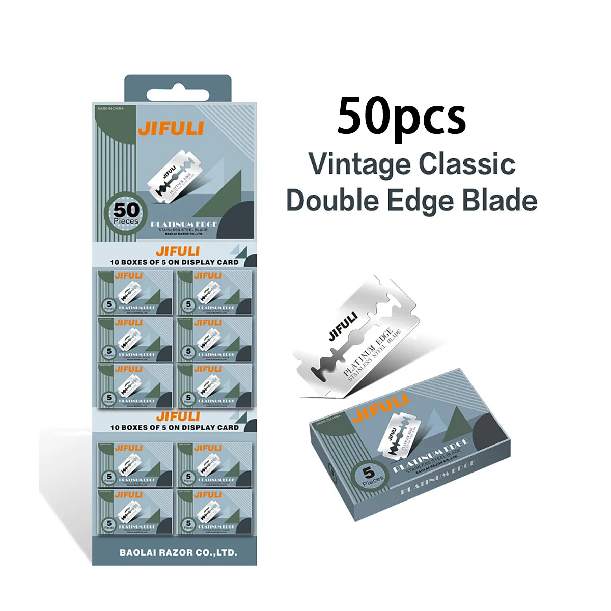 50Pcs Vintage Classic Double Edge Razor Blades Stainless Steel Straight Manual Men Beard Shaving Blade Face Care Tools
50Pcs Vintage Classic Double Edge Razor Blades Stainless Steel Straight Manual Men Beard Shaving Blade Face Care Tools