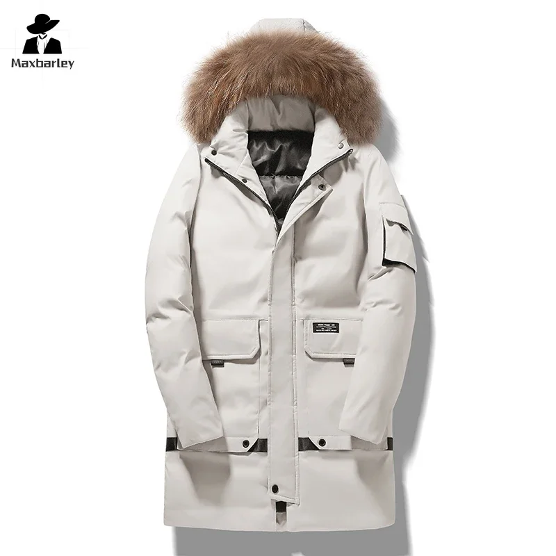 Winter Long Men's Parka High Quality Wool Collar Hooded Thickened Warm Down Jacket Padded Jacket Unisex Outdoor Sports Ski Coat
Winter Long Men's Parka High Quality Wool Collar Hooded Thickened Warm Down Jacket Padded Jacket Unisex Outdoor Sports Ski Coat