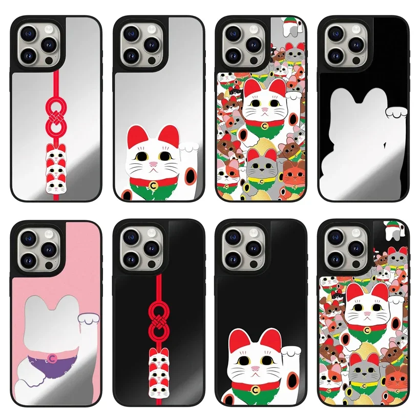 Luck Cat Black Silver Mirror Surface Protective iPhone Case Cover for 16 15 14 13 12 Pro Max Case
Luck Cat Black Silver Mirror Surface Protective iPhone Case Cover for 16 15 14 13 12 Pro Max Case