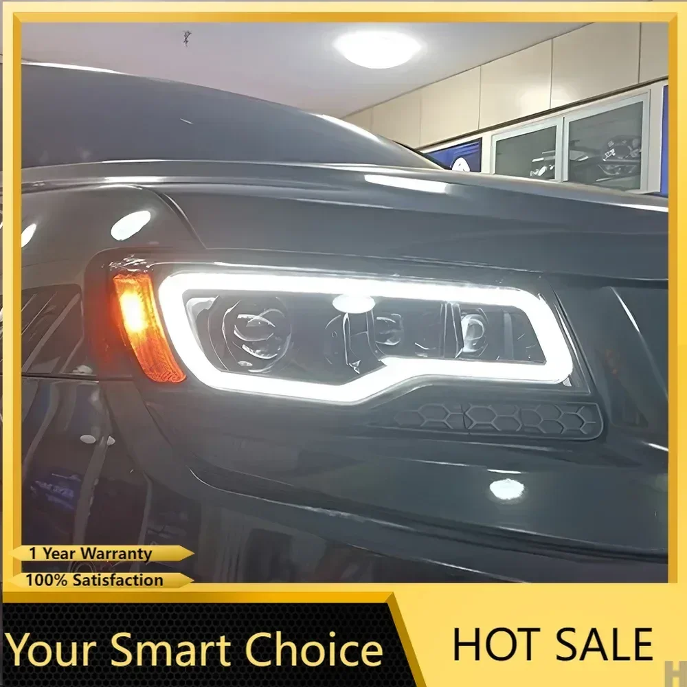 Модернизированная автоматическая фара для Jeep Grand Cherokee 2014-2021, светодиодные передние фары автомобиля в сборе, 3 линзы проектора, стиль, аксессуары для инструментов
Модернизированная автоматическая фара для Jeep Grand Cherokee 2014-2021, светодиодные передние фары автомобиля в сборе, 3 линзы проектора, стиль, аксессуары для инструментов
