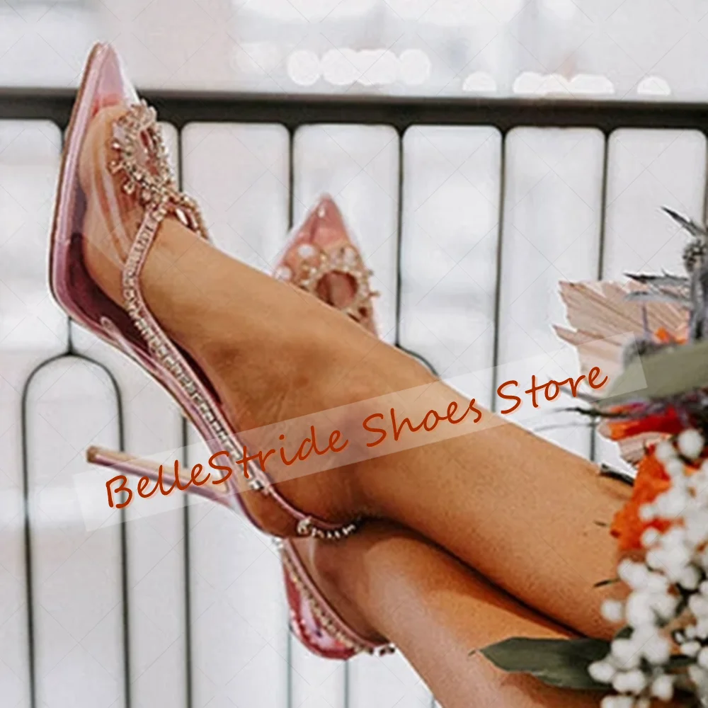 Pink Crystal PVC Pointed Toe Pumps Fashion Stilettos High Heels High Heel Shoes for Women Heels 2025 New Zapatos Para Mujere
Pink Crystal PVC Pointed Toe Pumps Fashion Stilettos High Heels High Heel Shoes for Women Heels 2025 New Zapatos Para Mujere