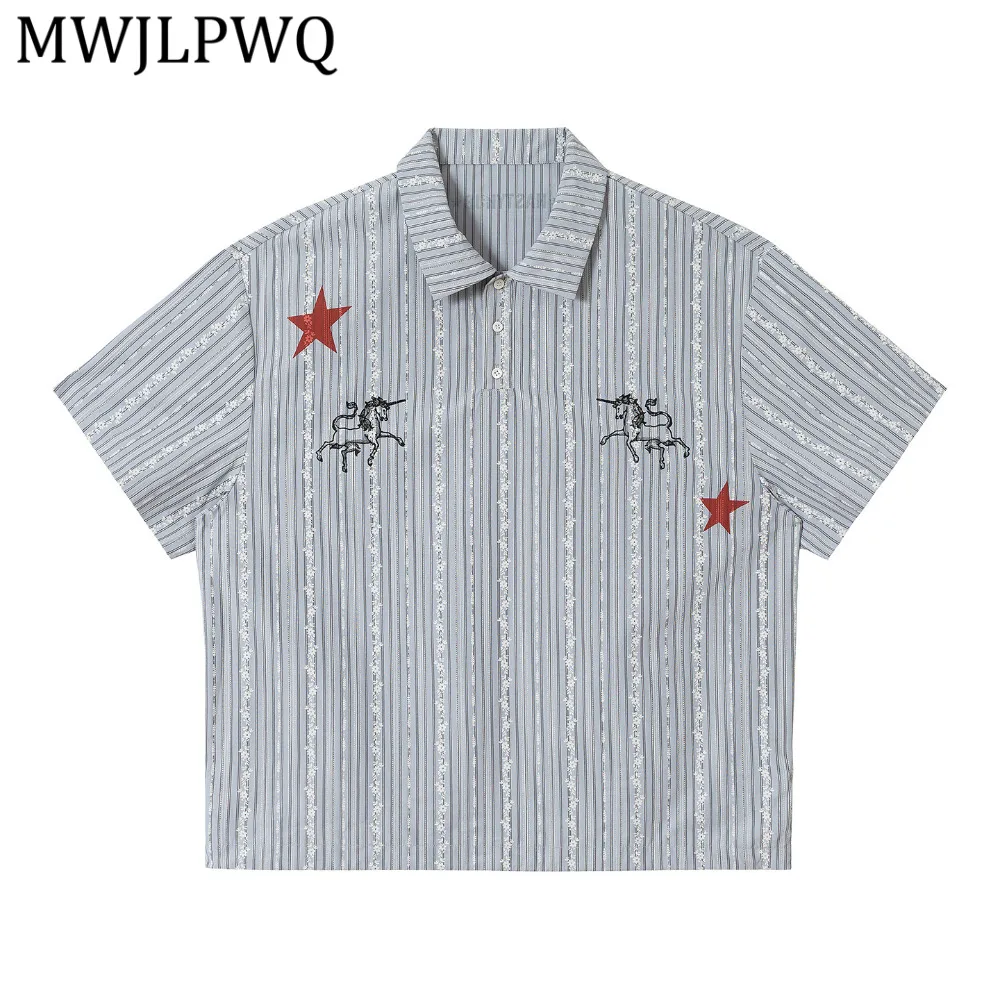 MWJLPWQ Drawstring Floral Stripes Print Shirts Men's High Street Lapel Short-Sleeve Single Breasted Niched Boxy Fit Tops 15158
MWJLPWQ Drawstring Floral Stripes Print Shirts Men's High Street Lapel Short-Sleeve Single Breasted Niched Boxy Fit Tops 15158