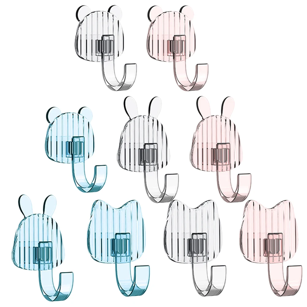 9Pcs Cartoon Adhesive Wall Hooks Self Adhesive Punching Free Decorative Hooks for Kitchen Bathroom Kids Room Key Storage Hook
9Pcs Cartoon Adhesive Wall Hooks Self Adhesive Punching Free Decorative Hooks for Kitchen Bathroom Kids Room Key Storage Hook