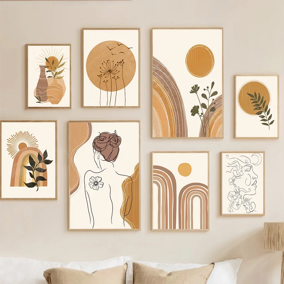 Boho Abstract Line Girl Sun Rainbow Shape Wall Art Canvas Painting Nordic Posters And Prints Wall Pictures For Living Room Decor
Boho Abstract Line Girl Sun Rainbow Shape Wall Art Canvas Painting Nordic Posters And Prints Wall Pictures For Living Room Decor