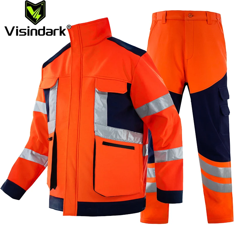Men's Safety Suit with Reflective Stripes Windproof Warm Fleece Jacket and Pants for Working Fishing Hiking Camping
Men's Safety Suit with Reflective Stripes Windproof Warm Fleece Jacket and Pants for Working Fishing Hiking Camping