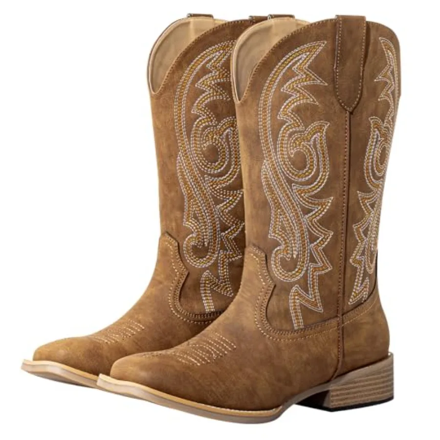 SheSole Extra Wide Calf Cowboy Boots for Women - Confidence and Western Cowgirl Style with Square Toe, Hidden Elastic and Remov
SheSole Extra Wide Calf Cowboy Boots for Women - Confidence and Western Cowgirl Style with Square Toe, Hidden Elastic and Remov