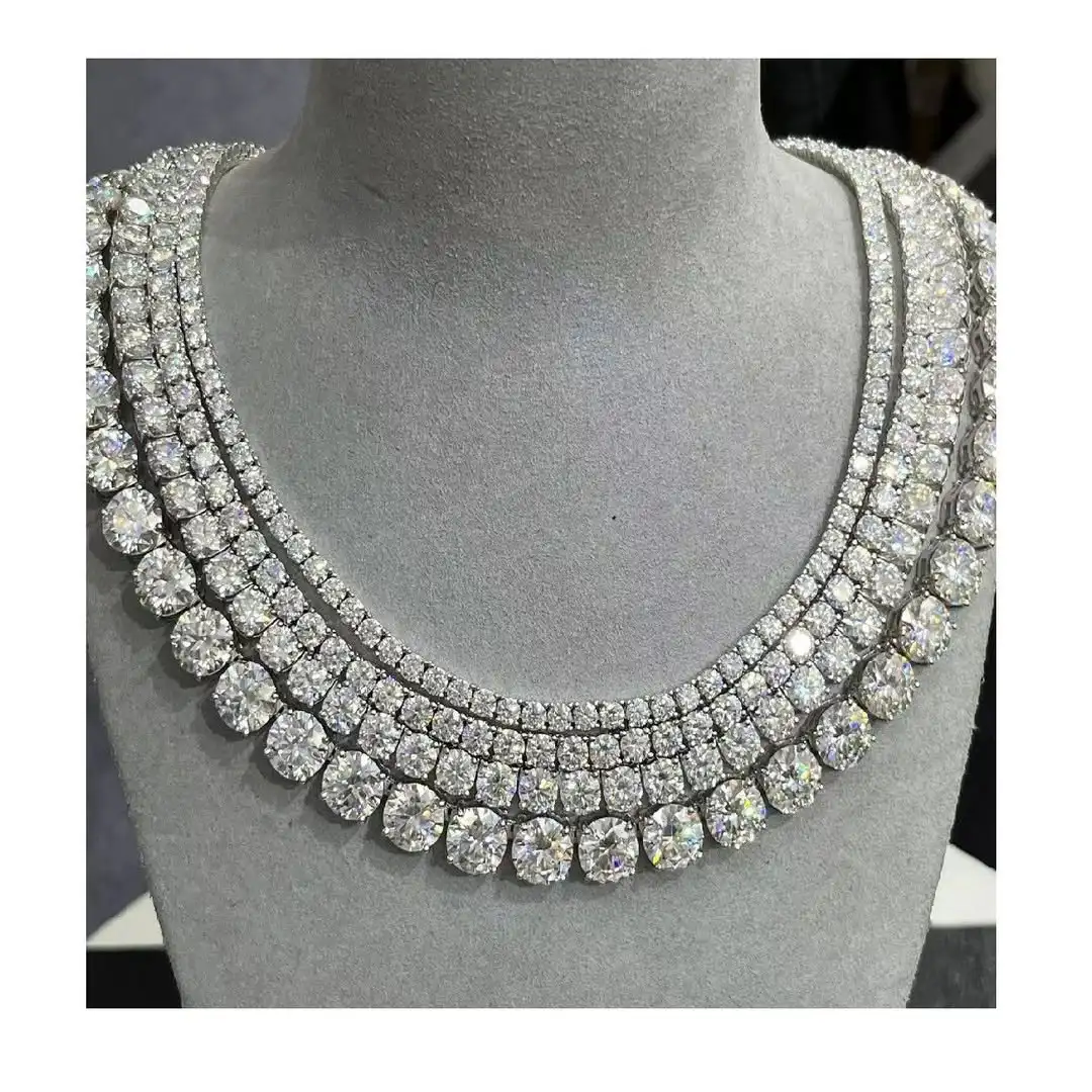 Moissanite Tennis Chain Size 2-6.5mm Bracelet Necklace for Women Sterling Silver Man's Moissanite Tennis Chain Hiphop Jewelry
Moissanite Tennis Chain Size 2-6.5mm Bracelet Necklace for Women Sterling Silver Man's Moissanite Tennis Chain Hiphop Jewelry