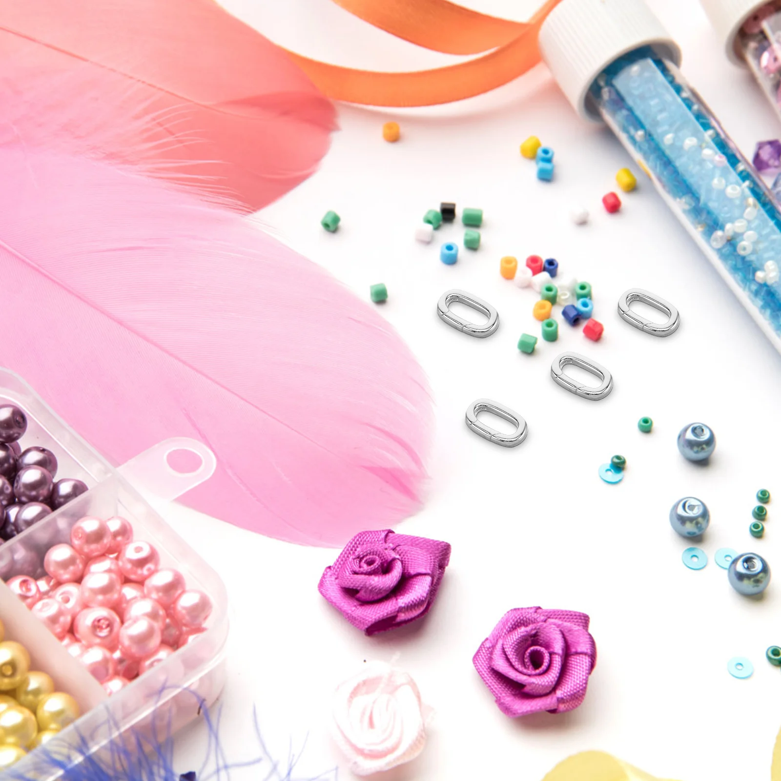 4Pcs Jewelry Connector Clasp Oval Necklace Bracelet Shortener Clip for DIY Making Carabiner Pendant Craft Supplies
4Pcs Jewelry Connector Clasp Oval Necklace Bracelet Shortener Clip for DIY Making Carabiner Pendant Craft Supplies