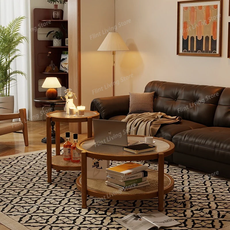 Nordic Retro Sofa Side Table Modern Solid Wood Rattan Weaving Low Coffee Table Storage Living Room Furniture
Nordic Retro Sofa Side Table Modern Solid Wood Rattan Weaving Low Coffee Table Storage Living Room Furniture