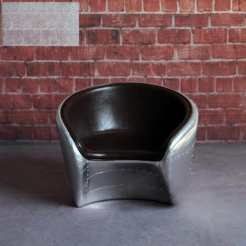 Industrial style aluminum leather rivet lounge chair hotel bar coffee sofa chair roman chair
Industrial style aluminum leather rivet lounge chair hotel bar coffee sofa chair roman chair