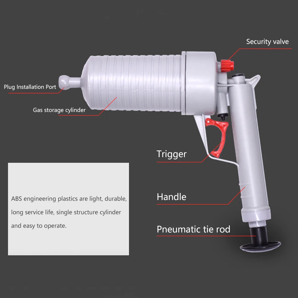 High Air Drain Blaster Pneumatic Pipe Plungers Powerful Manual Sink Plunger Drain Clog Remover Tool
High Air Drain Blaster Pneumatic Pipe Plungers Powerful Manual Sink Plunger Drain Clog Remover Tool