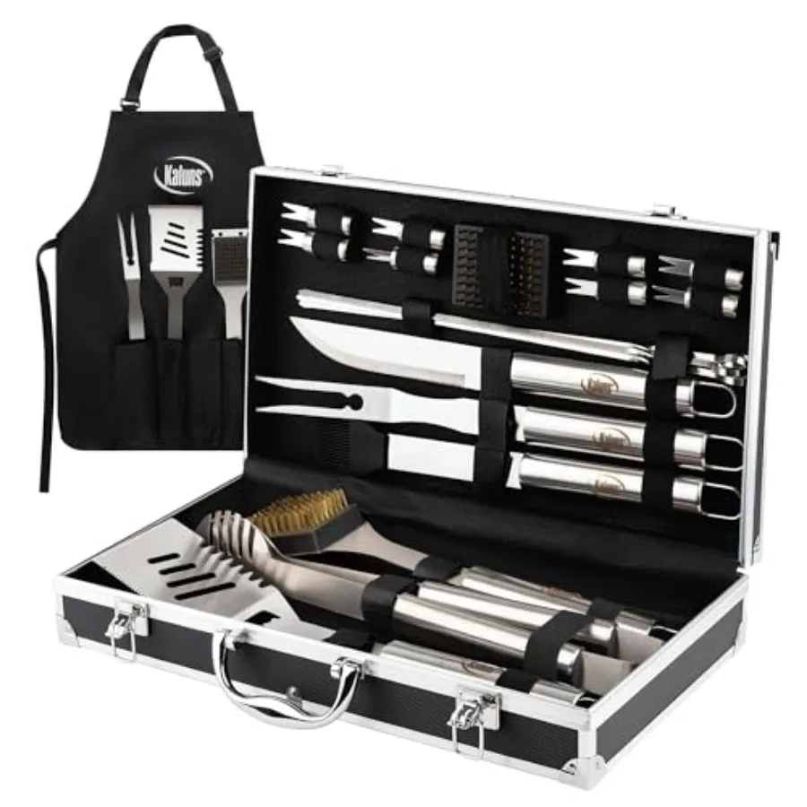 Grilling Accessories, Dad Gifts for Fathers Day, Mothers Day Grilling Gifts, Heavy Duty Stainless Steel BBQ Tool Set for Outdoo
Grilling Accessories, Dad Gifts for Fathers Day, Mothers Day Grilling Gifts, Heavy Duty Stainless Steel BBQ Tool Set for Outdoo