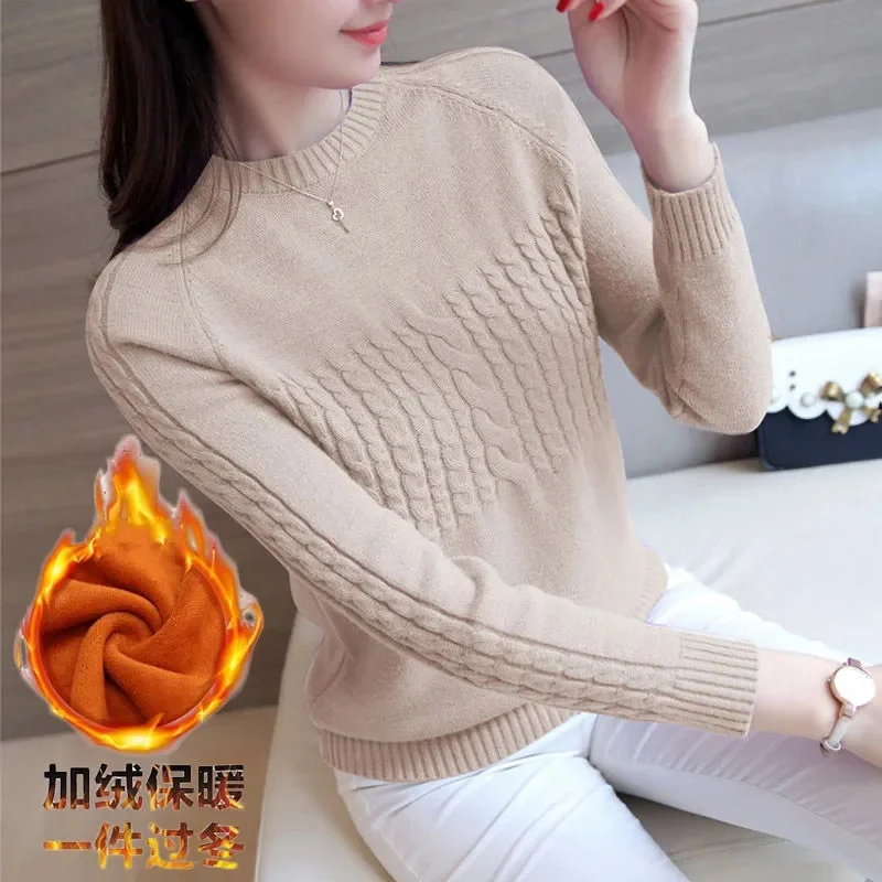 Autumn Winter New Sweater Coat Female 2025 New Autumn Knitwear Bottoming Shirt Lady Fashion Joker Round Neck Pullover Tops Women
Autumn Winter New Sweater Coat Female 2025 New Autumn Knitwear Bottoming Shirt Lady Fashion Joker Round Neck Pullover Tops Women
