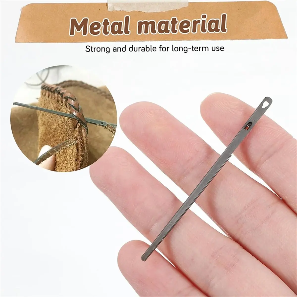 DT57 LATEST MODEL 2 Pcs Leather Sewing Needles, Single Hole Iron Lacing Needles for Hand Stitching, Ideal for Leather Crafts
DT57 LATEST MODEL 2 Pcs Leather Sewing Needles, Single Hole Iron Lacing Needles for Hand Stitching, Ideal for Leather Crafts
