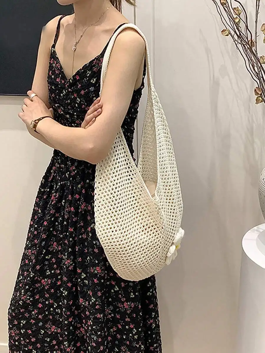 Crochet Hollow Out Bohemian Tote Bag Large Capacity Slouchy Beach Handbag For Women
Crochet Hollow Out Bohemian Tote Bag Large Capacity Slouchy Beach Handbag For Women