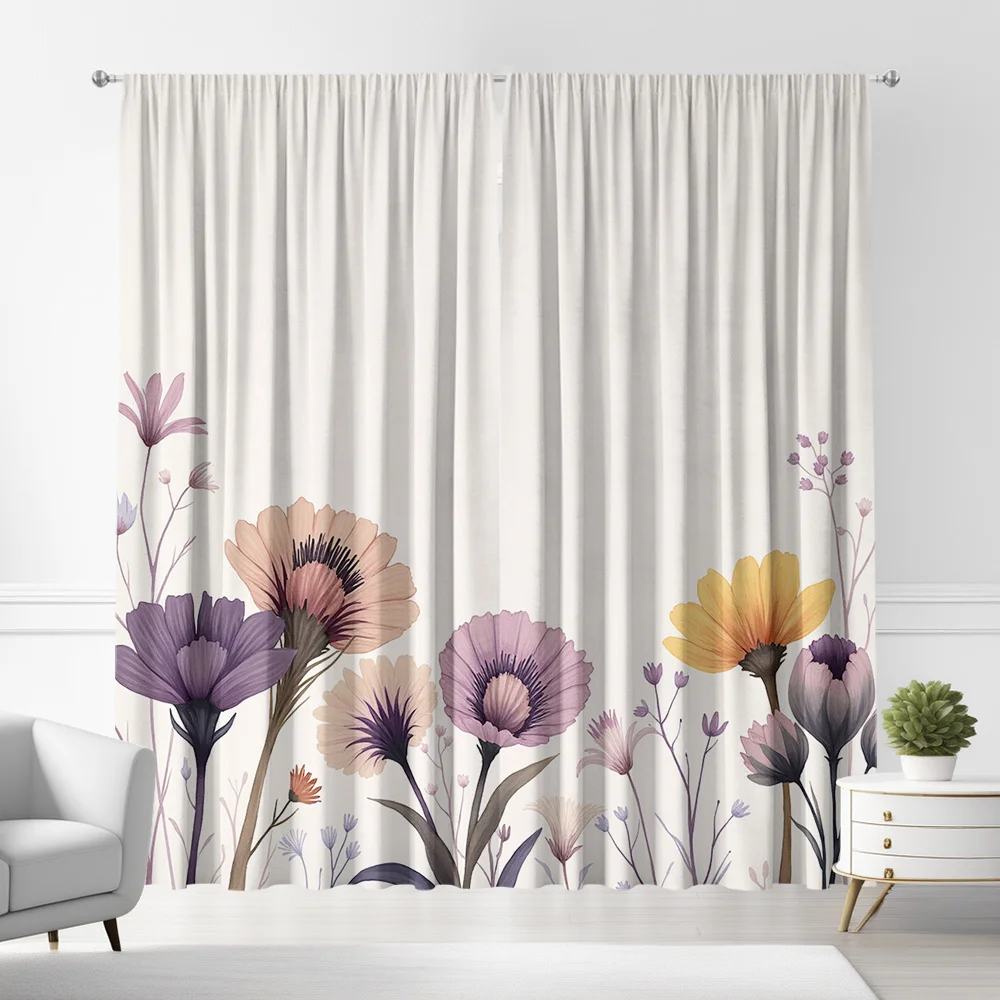 2pcs Fresh Pastoral Floral Print Curtains Rod Pocket Simple Artistic Home Decor for Kitchen, Cafe, Living Room, Balcony & Garden
2pcs Fresh Pastoral Floral Print Curtains Rod Pocket Simple Artistic Home Decor for Kitchen, Cafe, Living Room, Balcony & Garden