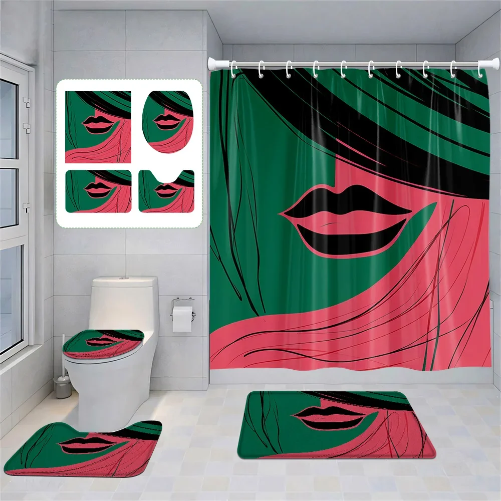 Four-Piece Set Morandi Bathroom Decorative suit Abstract Art Shower Curtain Non-Slip Floor Mat Toilet Mat home decoration
Four-Piece Set Morandi Bathroom Decorative suit Abstract Art Shower Curtain Non-Slip Floor Mat Toilet Mat home decoration