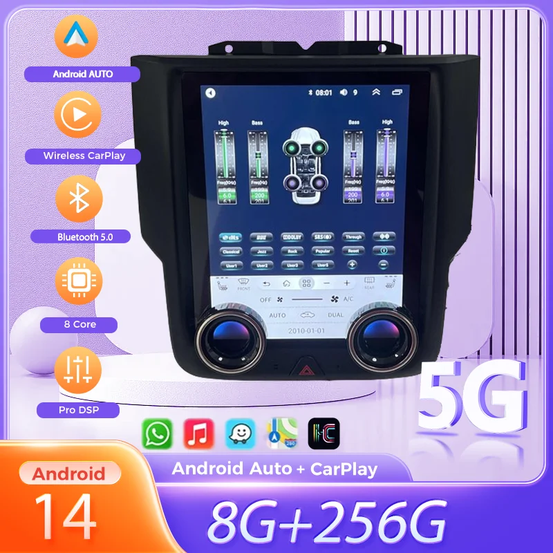 Android 14 Car Radio for Dodge Ram 1500 2500 3500 2013-2018 Automatic Audio Multimedia Player 9.7 inch, Dual Knob Video Player
Android 14 Car Radio for Dodge Ram 1500 2500 3500 2013-2018 Automatic Audio Multimedia Player 9.7 inch, Dual Knob Video Player