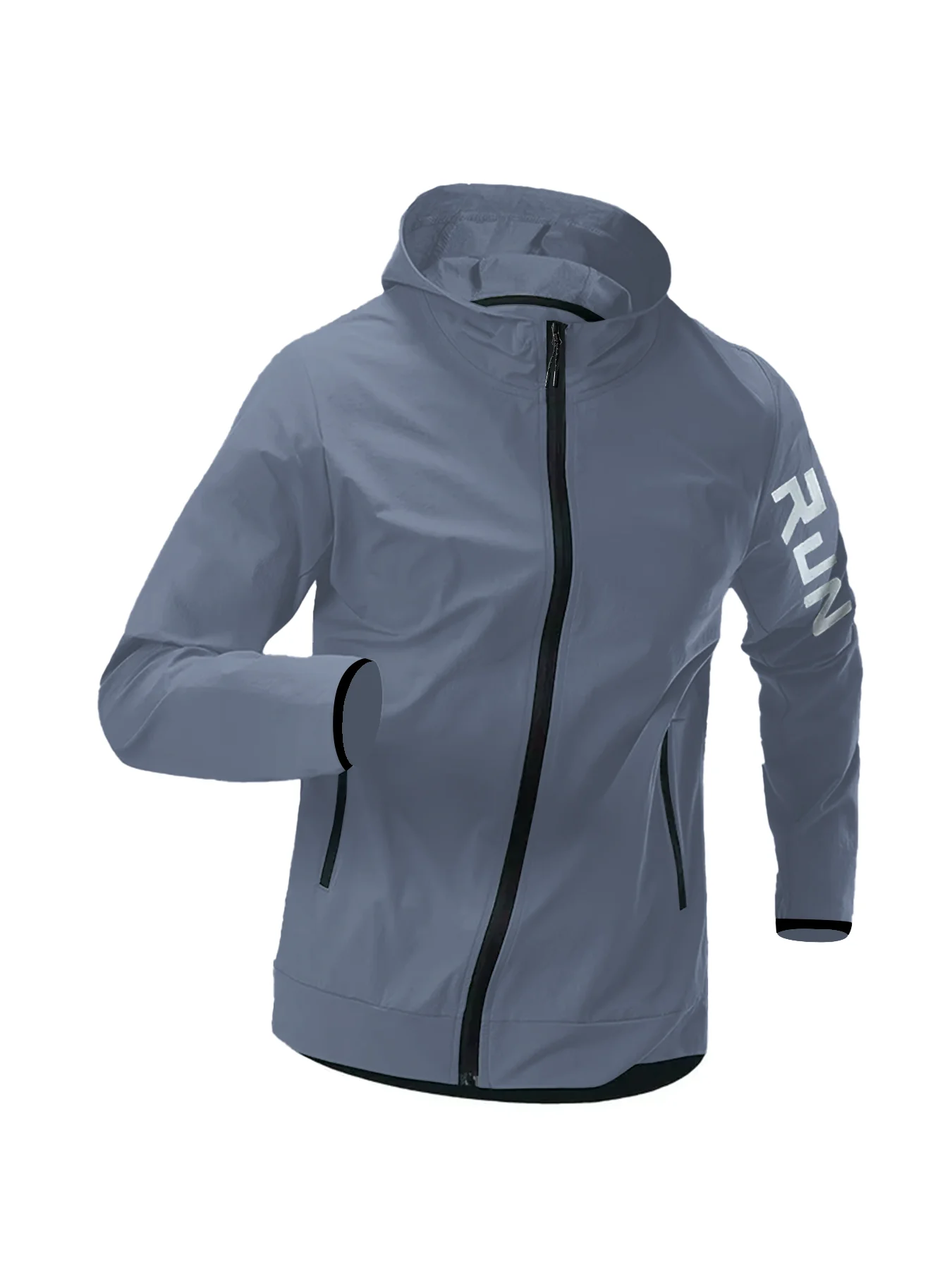 Mens Full Zip Hooded Sports Jacket RUN Letter Print Lightweight Windproof Casual Outerwear
Mens Full Zip Hooded Sports Jacket RUN Letter Print Lightweight Windproof Casual Outerwear