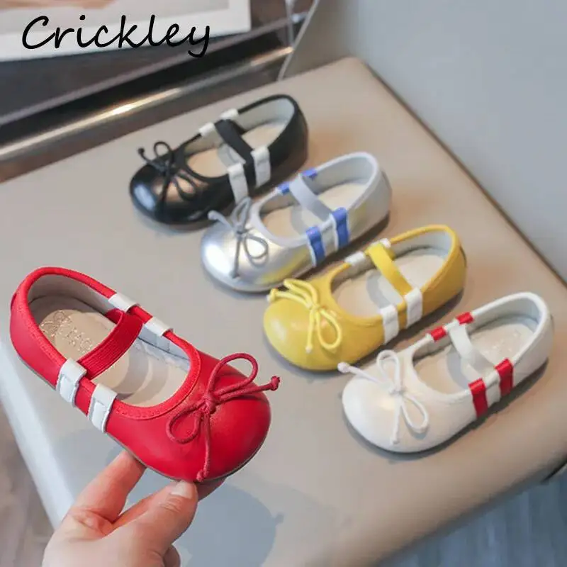 Spring Autumn Striped Girls Ballet Flats Bow Shallow Elastic Band Children Flats Shoes PU Anti Slip Kids Fashion Shoes
Spring Autumn Striped Girls Ballet Flats Bow Shallow Elastic Band Children Flats Shoes PU Anti Slip Kids Fashion Shoes