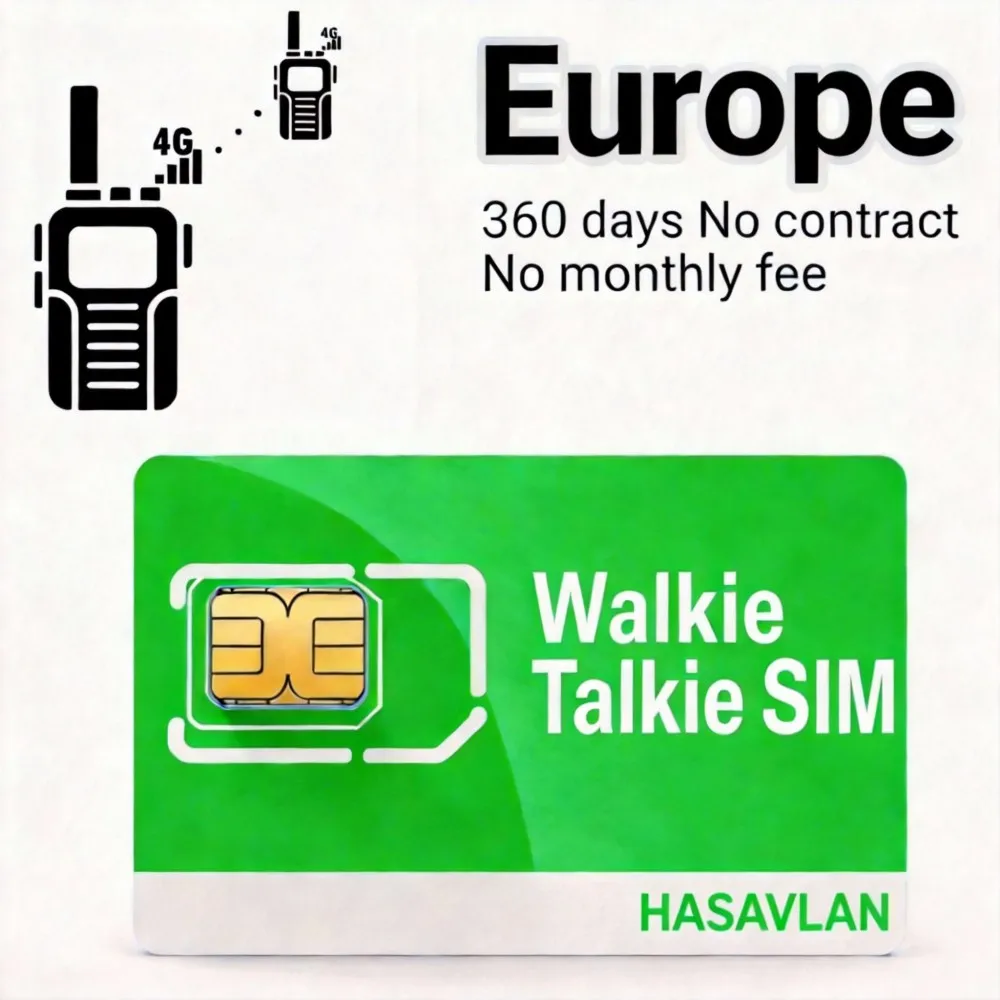 global ptt walkie talkie sim card Europe no contract 1GB/360 days LTE Cat1/Cat4 pre-cut SIM for PTT radios for K500 etc.
global ptt walkie talkie sim card Europe no contract 1GB/360 days LTE Cat1/Cat4 pre-cut SIM for PTT radios for K500 etc.