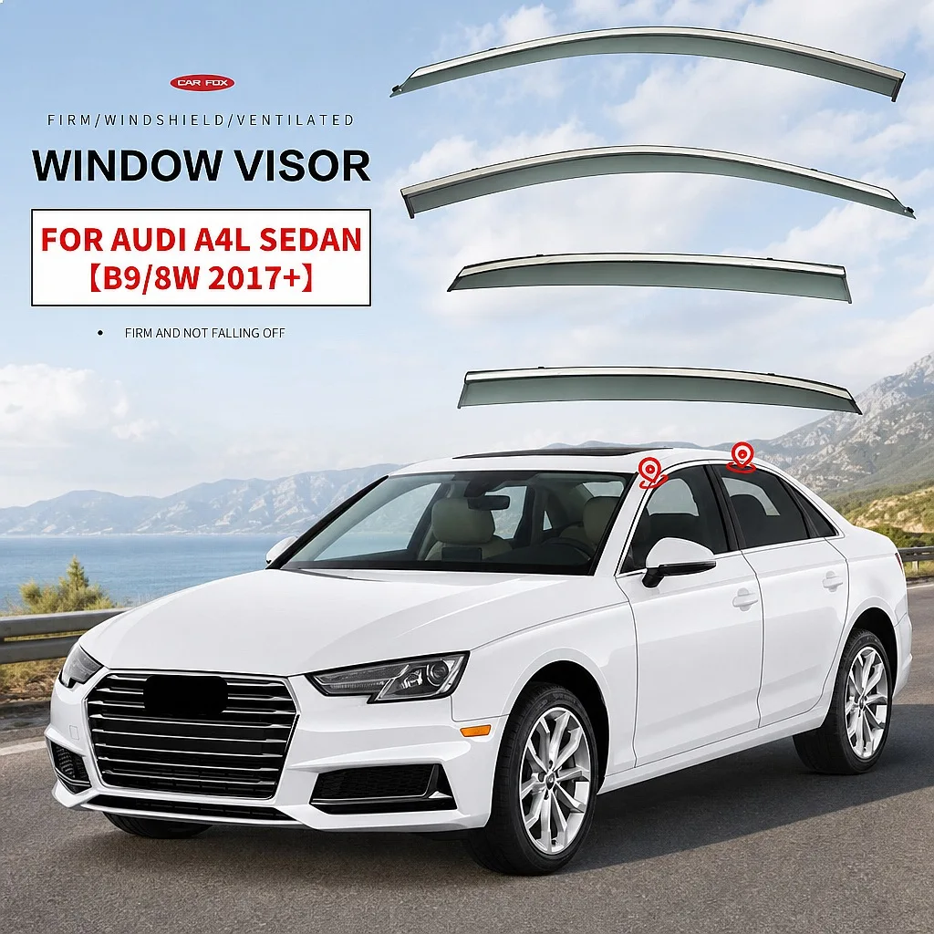 For Audi A4L B8 B9 2009-2017 Car Window Visor Rain Sun Shade Awning Side Deflector Auto Accessories
For Audi A4L B8 B9 2009-2017 Car Window Visor Rain Sun Shade Awning Side Deflector Auto Accessories