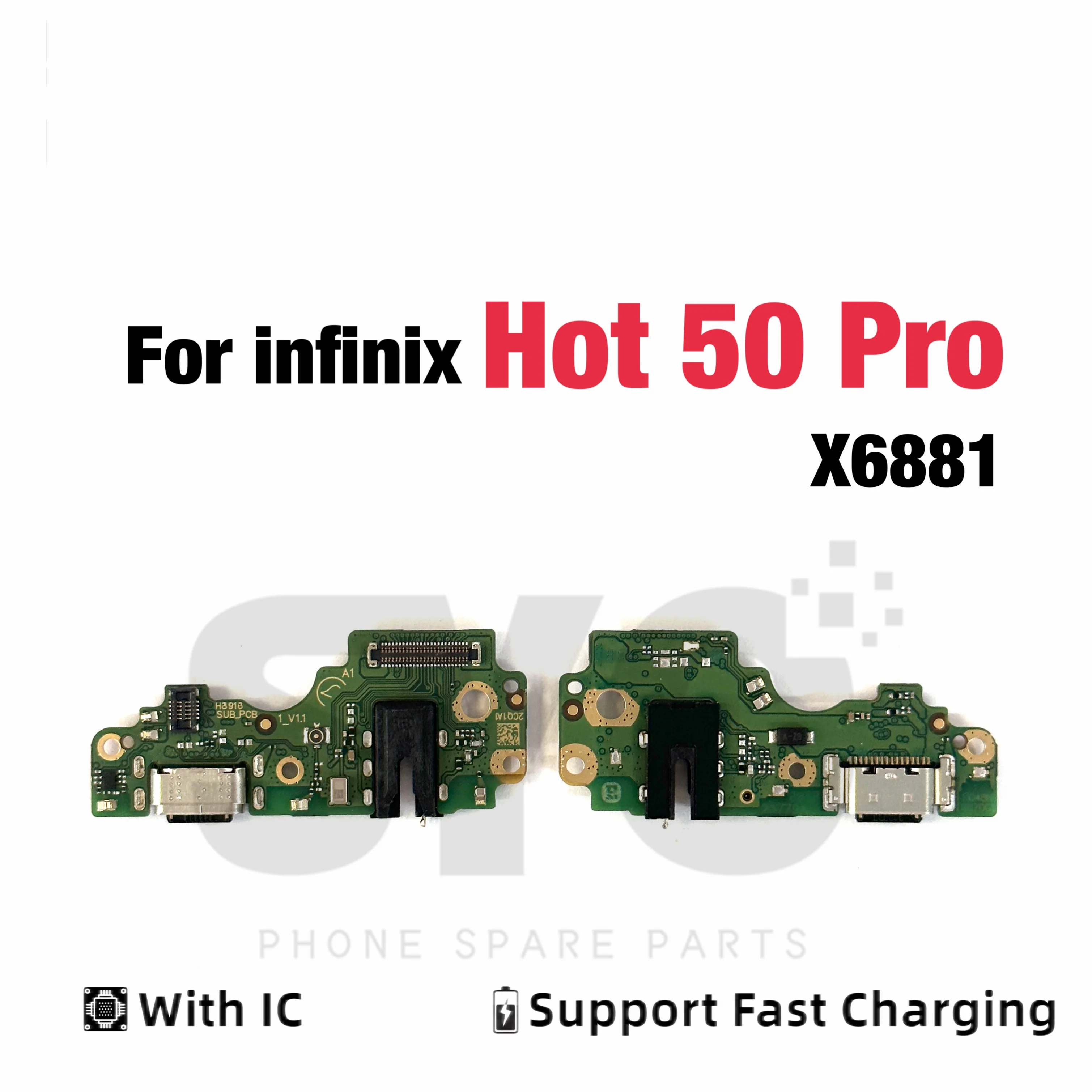 SYC Good quality Fast Charging Port Connector Board Dock Charger Flex Cable For Infinix Hot 50 Pro X6881
SYC Good quality Fast Charging Port Connector Board Dock Charger Flex Cable For Infinix Hot 50 Pro X6881