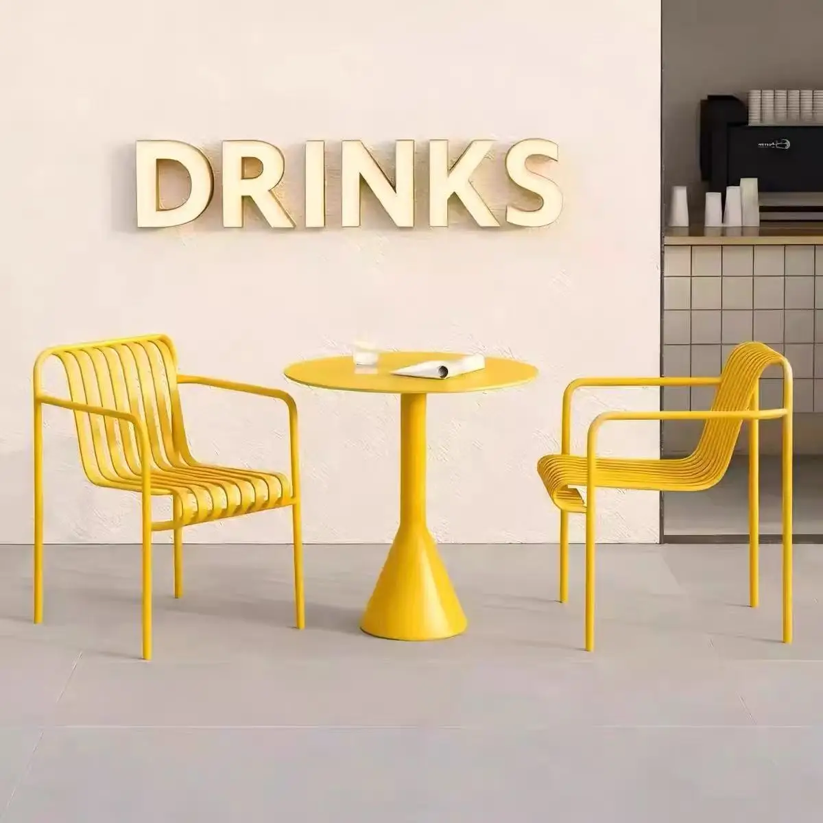 Garden Outdoor Table and Chair Cafe Open-air Balcony Garden Outdoor Waterproof Sunscreen Table and Chair Combination
Garden Outdoor Table and Chair Cafe Open-air Balcony Garden Outdoor Waterproof Sunscreen Table and Chair Combination