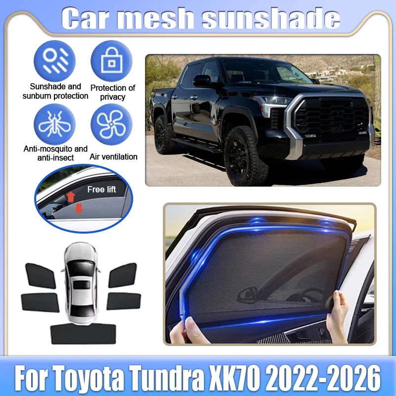 Car Mesh Shades For Toyota Tundra XK70 2022-2026 Window Sunshades Sunscreen Privacy Curtains Sun Visor Mosquito Auto Accessories
Car Mesh Shades For Toyota Tundra XK70 2022-2026 Window Sunshades Sunscreen Privacy Curtains Sun Visor Mosquito Auto Accessories