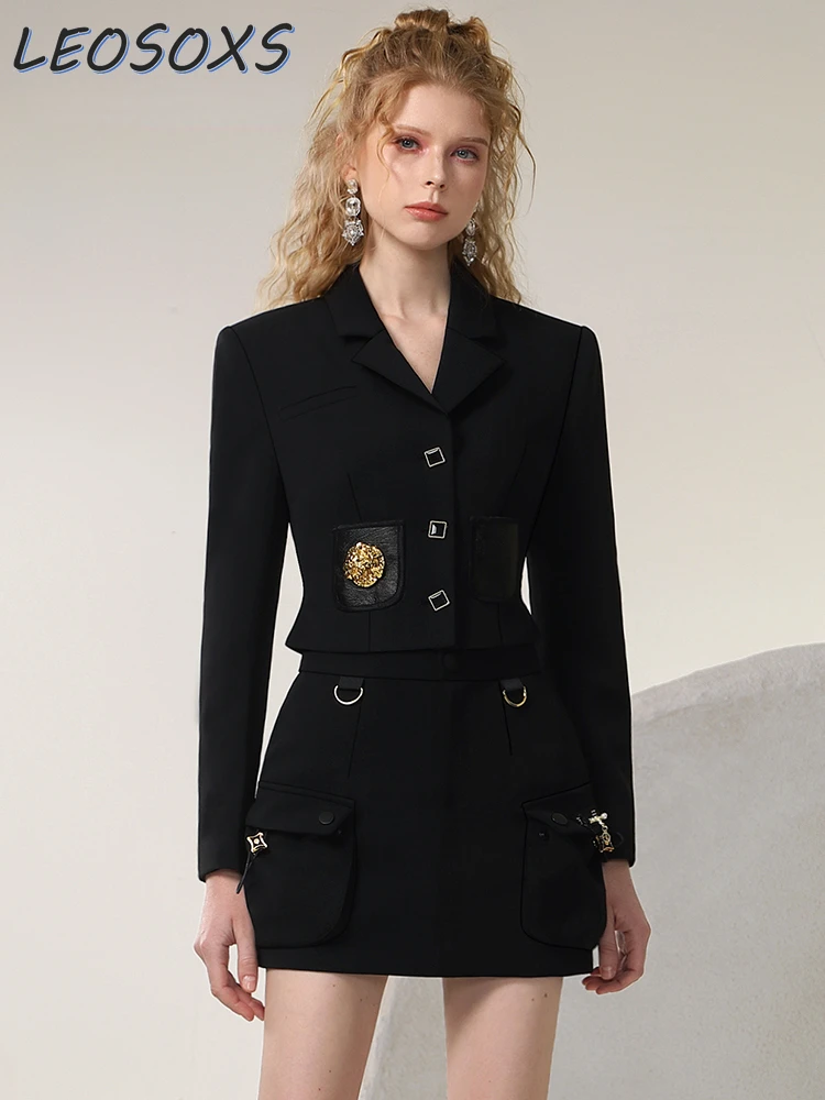 2023 Career Suit Metal Short Coat Pantskirt 2 Piece Set Female Vintage Elegant Slim Skirt Office Lady Two Pieces Sets Outwear
2023 Career Suit Metal Short Coat Pantskirt 2 Piece Set Female Vintage Elegant Slim Skirt Office Lady Two Pieces Sets Outwear