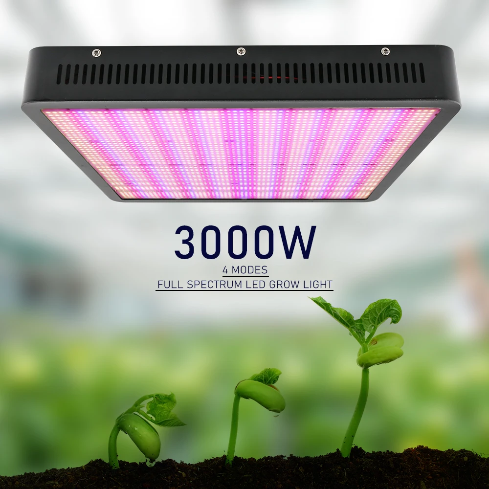 3000W LED Grow Light Full Spectrum 3000LEDs Plant Lamp Growth Bloom for Indoor Hydroponic Grow Tent 4 Lighting Mode Adjustable
3000W LED Grow Light Full Spectrum 3000LEDs Plant Lamp Growth Bloom for Indoor Hydroponic Grow Tent 4 Lighting Mode Adjustable