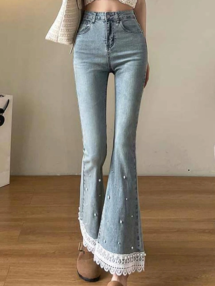 Джинсы с девятью точками, женские кружевные джинсы, осень 2022, расклешенные брюки с высокой талией и бусинами для тяжелой промышленности
Джинсы с девятью точками, женские кружевные джинсы, осень 2022, расклешенные брюки с высокой талией и бусинами для тяжелой промышленности