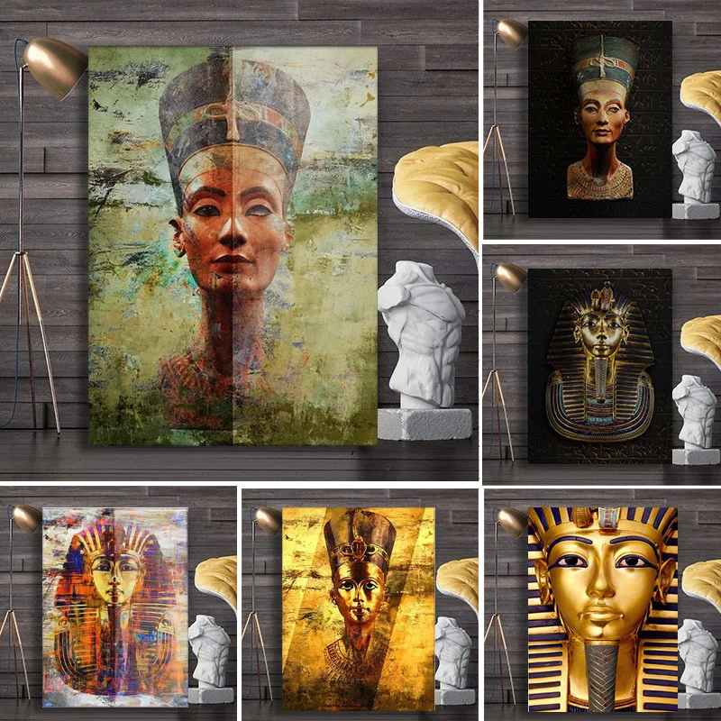 Ancient Egypt Queen Nefertiti Golden Tutankhamun Print Art Canvas Poster For Living Room Decor Home Wall Picture
Ancient Egypt Queen Nefertiti Golden Tutankhamun Print Art Canvas Poster For Living Room Decor Home Wall Picture
