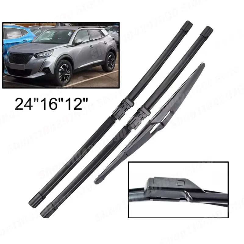 Wiper Front & Rear Wiper Blades Set For Peugeot 2008 P24 MK2 2019 - 2023 Windshield Windscreen Window Brushes 24"16"12"
Wiper Front & Rear Wiper Blades Set For Peugeot 2008 P24 MK2 2019 - 2023 Windshield Windscreen Window Brushes 24"16"12"