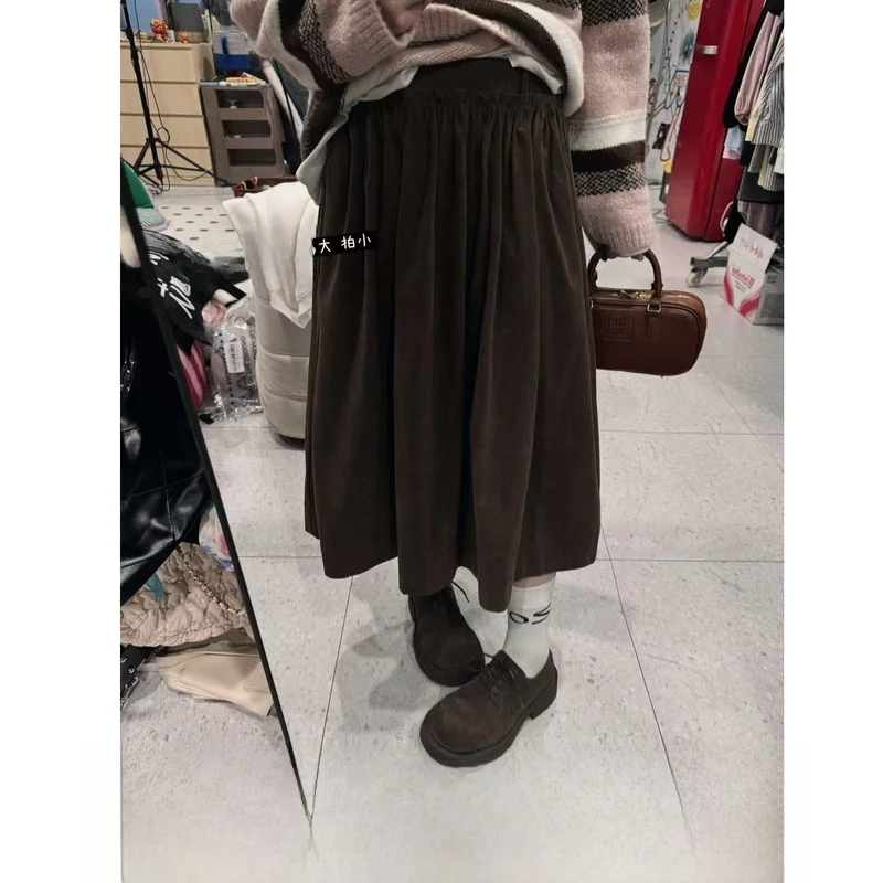 Юбка JINGU из вельвета с узором «Каштановое пирожное», с завышенной талией, А-силуэт, с деревянной отделкой, повседневная, средней длины, для осени
Юбка JINGU из вельвета с узором «Каштановое пирожное», с завышенной талией, А-силуэт, с деревянной отделкой, повседневная, средней длины, для осени