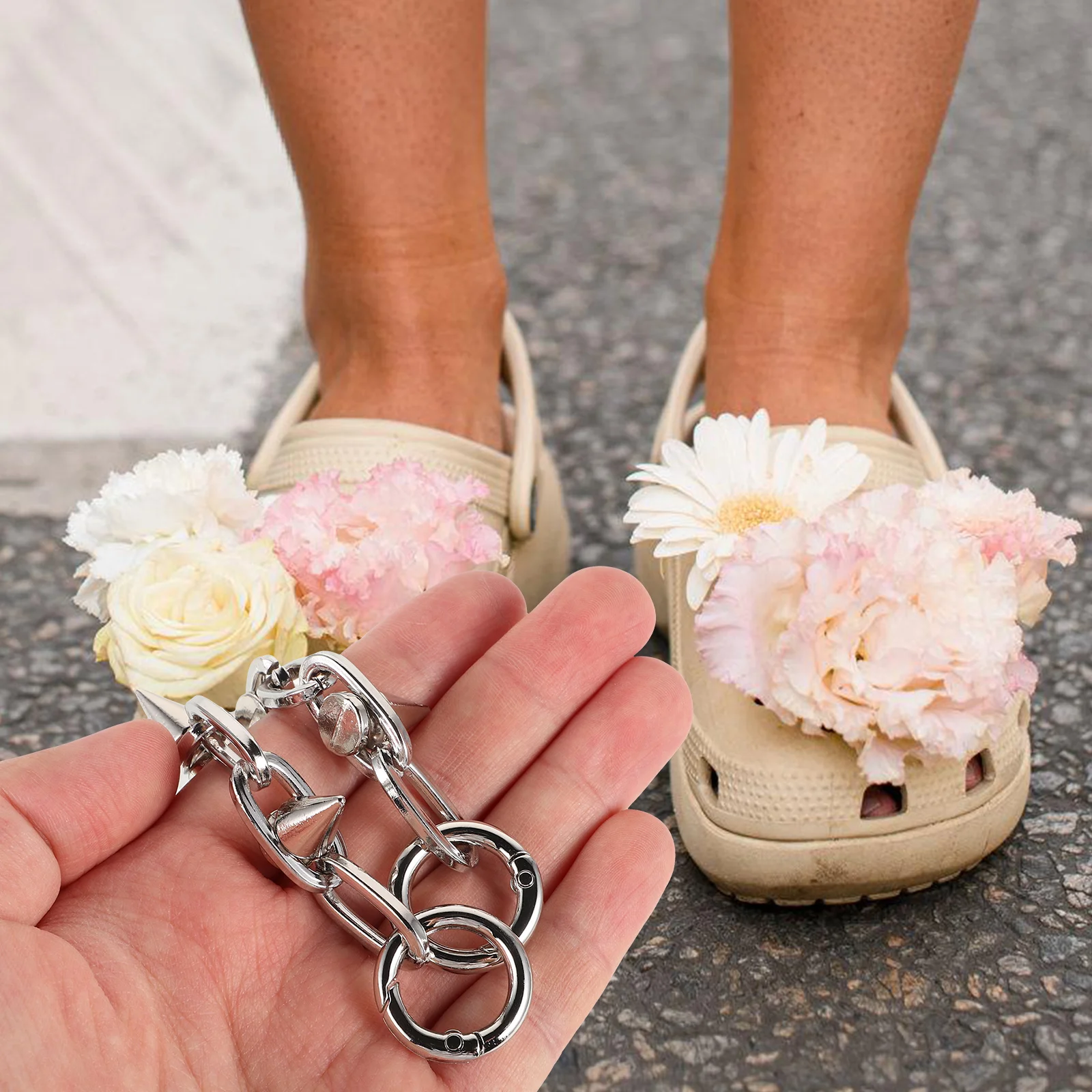 2pcs Chain Decorative Shoe Chains For Sandals Charms Accessories Fashion Diy Charms Lightweight Decoration Sandals Chain Women
2pcs Chain Decorative Shoe Chains For Sandals Charms Accessories Fashion Diy Charms Lightweight Decoration Sandals Chain Women