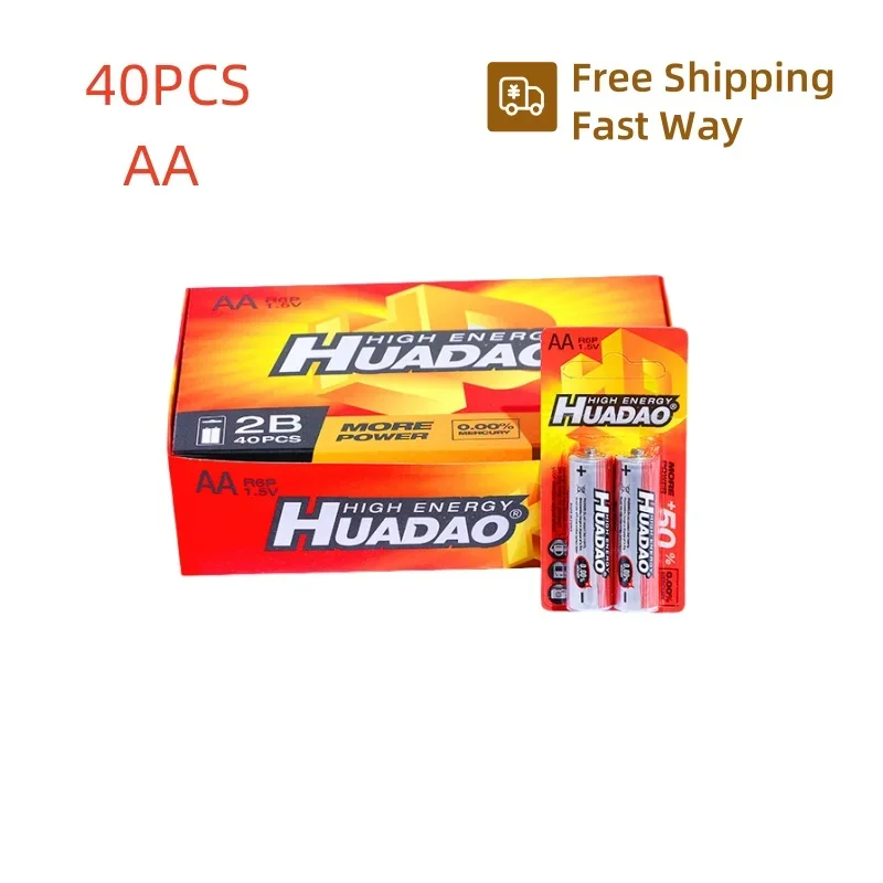 40PCS AA Batteries 1.5V R6P Cell Disposable Zinc Carbon Battery for Mouse Calculator Electric Toys Remote control
40PCS AA Batteries 1.5V R6P Cell Disposable Zinc Carbon Battery for Mouse Calculator Electric Toys Remote control