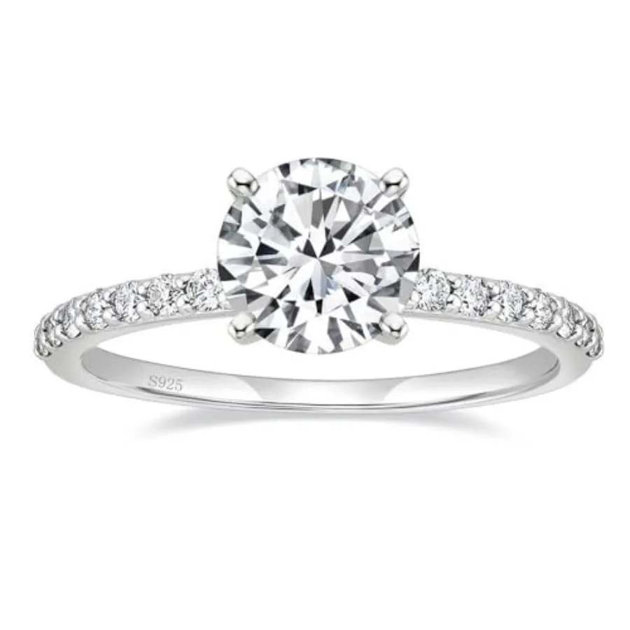 925 Sterling Silver 1.2 CT Round Solitaire Cubic Zirconia Engagement Ring Halo Promise Ring Size 3-13
925 Sterling Silver 1.2 CT Round Solitaire Cubic Zirconia Engagement Ring Halo Promise Ring Size 3-13