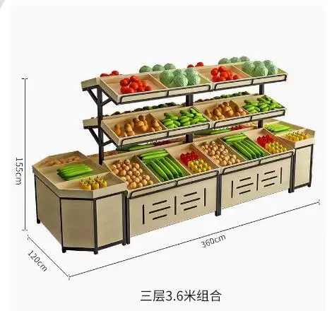 Fruit shelf display rack fruit frame storage rack steel wood fresh vegetables supermarket fruit store shelves
Fruit shelf display rack fruit frame storage rack steel wood fresh vegetables supermarket fruit store shelves