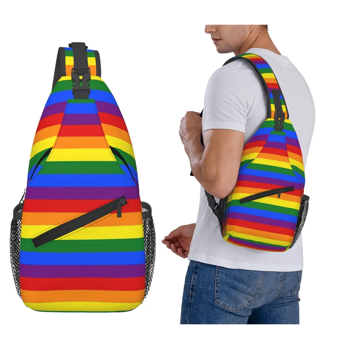 Rainbow Flag Gay Pride Chest Bag Men Sling Crossbody Backpack Chest Bag Travel Hiking Daypack Shoulder Bag
Rainbow Flag Gay Pride Chest Bag Men Sling Crossbody Backpack Chest Bag Travel Hiking Daypack Shoulder Bag