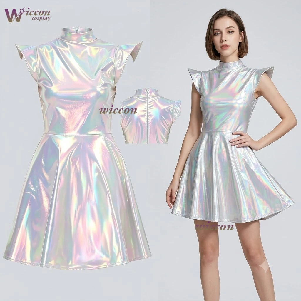 Cos Room Sexy Solid Gold Foil Patent Leather Dress, Halloween Party Stage Costume Women Nightclub Wear Halloween Carnival Outfit
Cos Room Sexy Solid Gold Foil Patent Leather Dress, Halloween Party Stage Costume Women Nightclub Wear Halloween Carnival Outfit