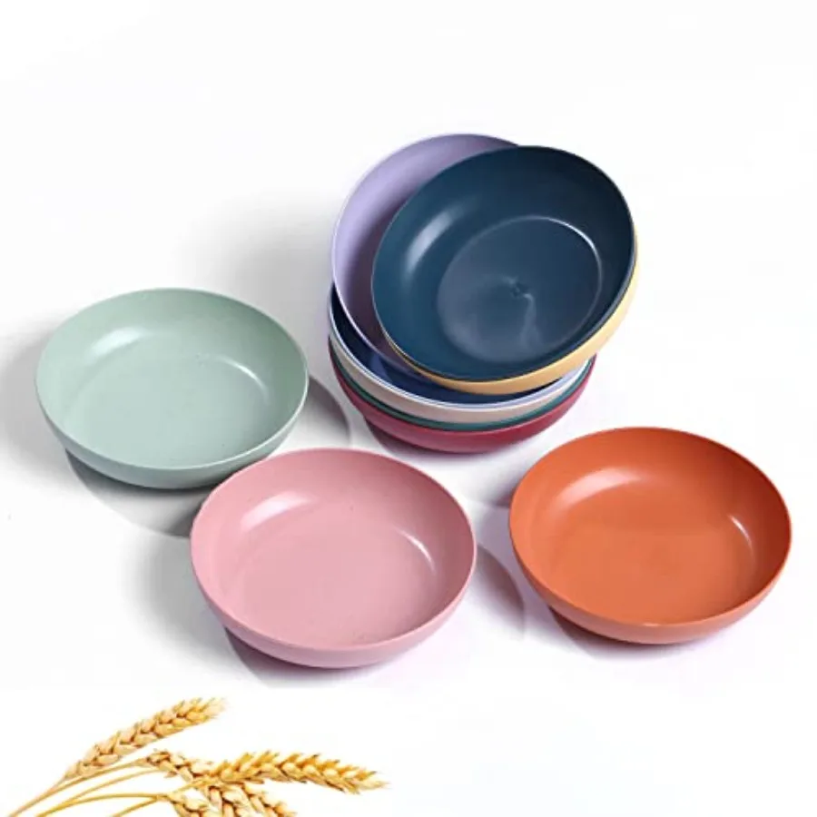 Wheat Straw Cereal Plates 10 Pack 5.6 Inch Plastic Dinner Plate Set Reusable Unbreakable Lightweight Dishwasher and Microwave S
Wheat Straw Cereal Plates 10 Pack 5.6 Inch Plastic Dinner Plate Set Reusable Unbreakable Lightweight Dishwasher and Microwave S
