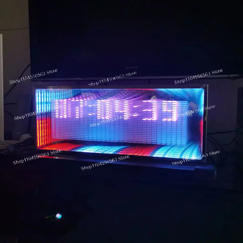Multi-Layer Infinity Mirror Music Spectrum Display with 64 Effects, Sound Activated, Wired/Remote Control, Adjustable
Multi-Layer Infinity Mirror Music Spectrum Display with 64 Effects, Sound Activated, Wired/Remote Control, Adjustable